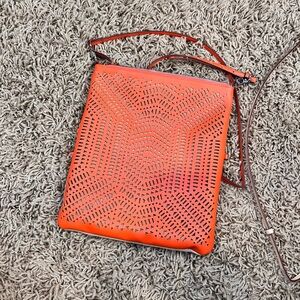 Orange  Laser-Cut Stella & Dot Crossbody Bag